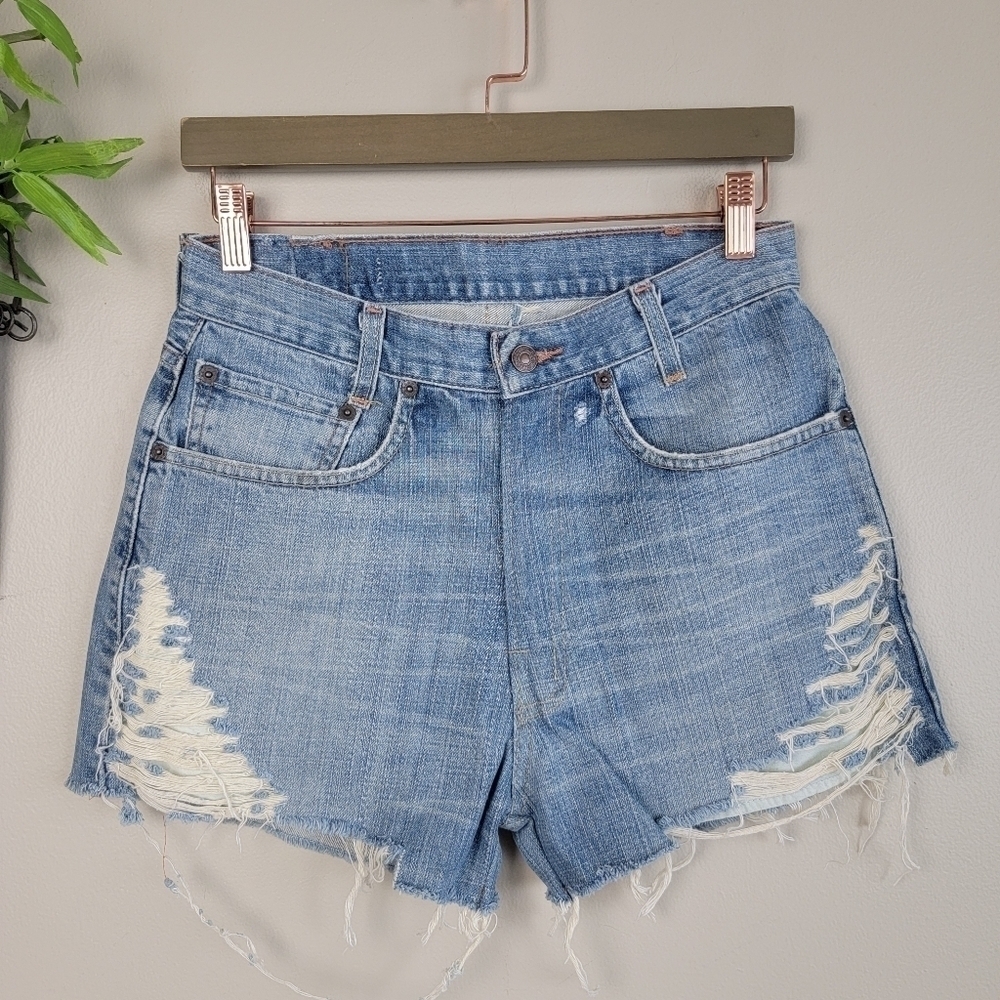 Levi's 2 569 Loose Cutoff Distressed High Rise Festival Jean Shorts Vintage Y2K - Picture 2 of 16